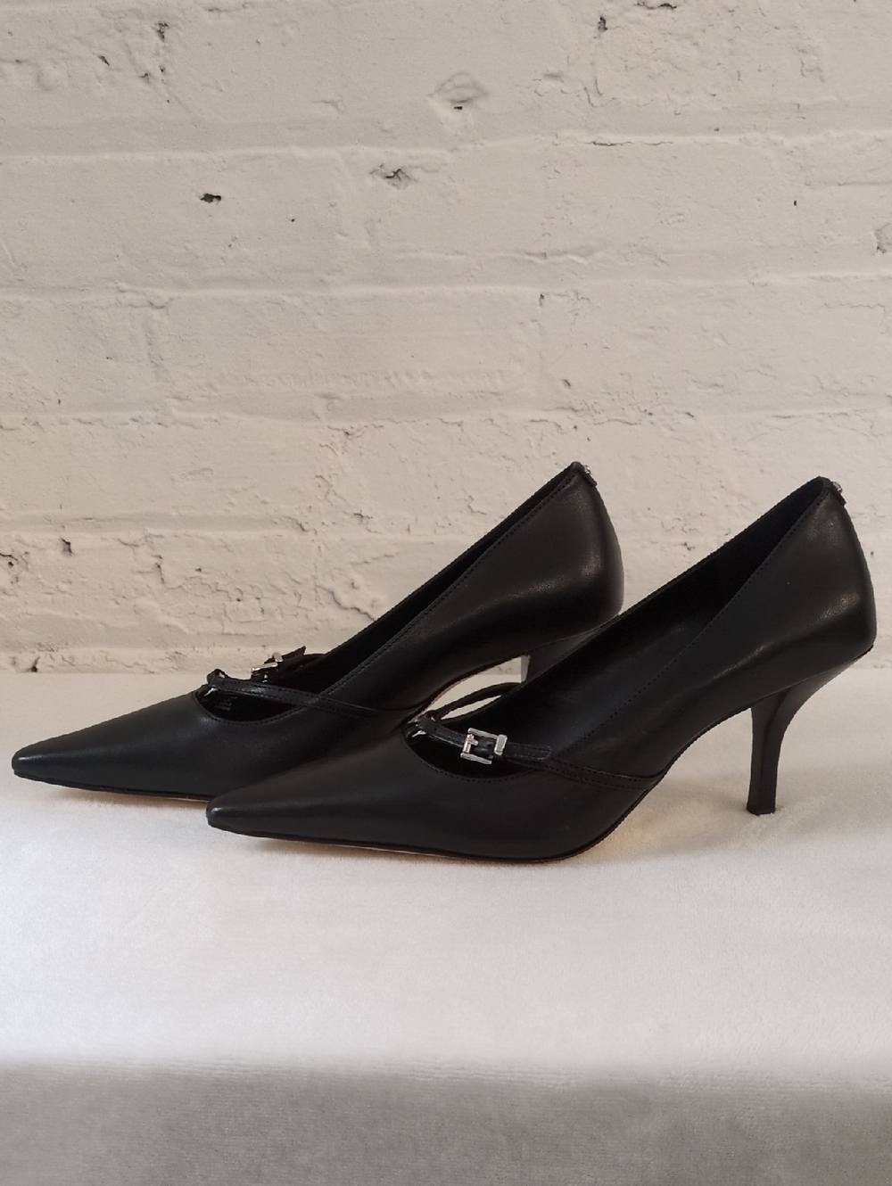 Michael Kors Selina Black Pointed Toe Mary Jane Pumps